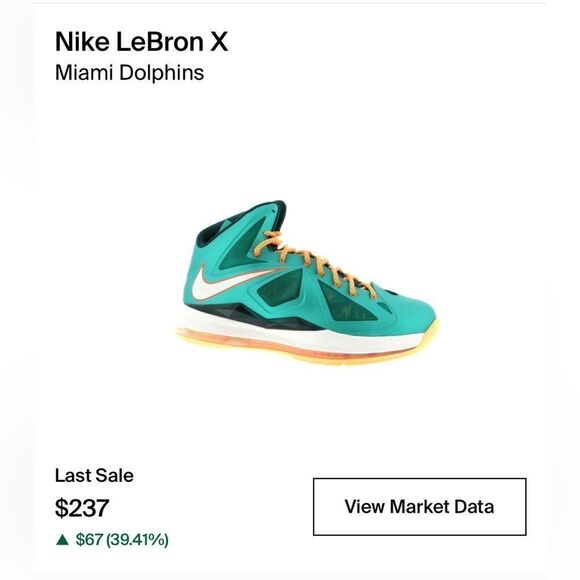 Lebron 10 GS ‘Miami dolphins’ Nike sneakers - Picture 10 of 10